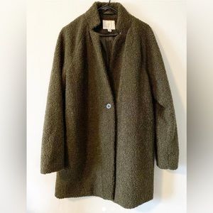 A New Day Olive Green Sherpa Coat